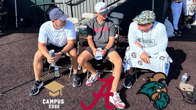 Sam Menzin with college coaches
