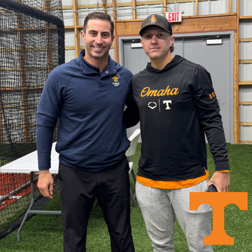 Sam Menzin with Tennessee coach