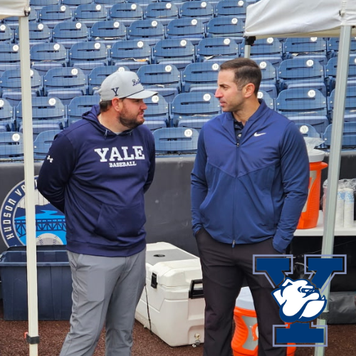 Sam Menzin with Yale coach